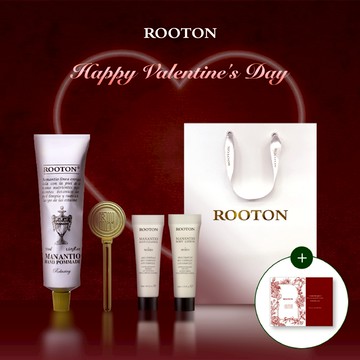 快速出貨【ROOTON】情人節快樂！淨粹植潤護手霜50ml+擠膏器+沐浴膠10ml +身體乳10ml +情人節小卡+燙金禮袋(LINE獨家情人節禮物)
