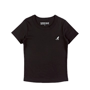 KANGOL 女 經典圓領T 黑色-6322100520
