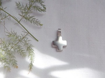 小十字 | 純銀項鍊墜子 |含16吋銀鍊