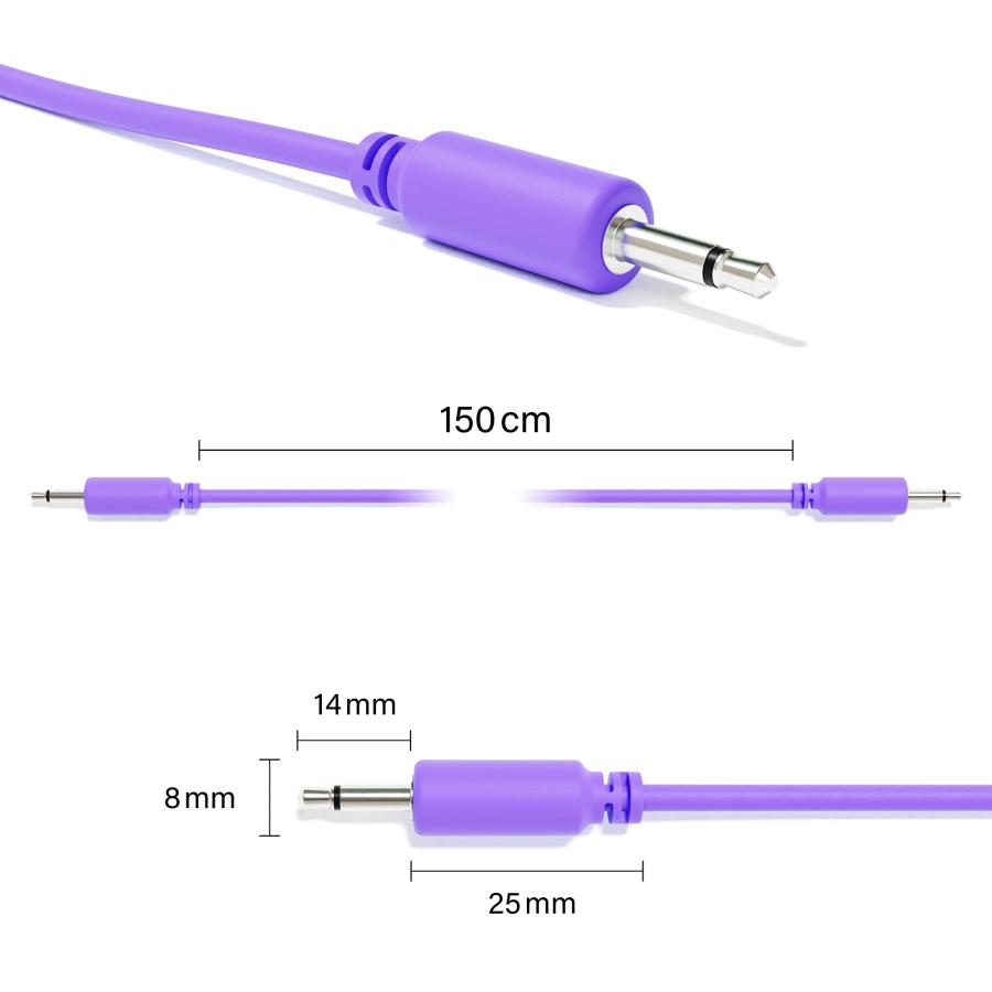 ExcelValley 12本パック モノモジュラーパッチケーブル TS 3.5mm 8インチ ユーロラックシンセサイザー [60cm