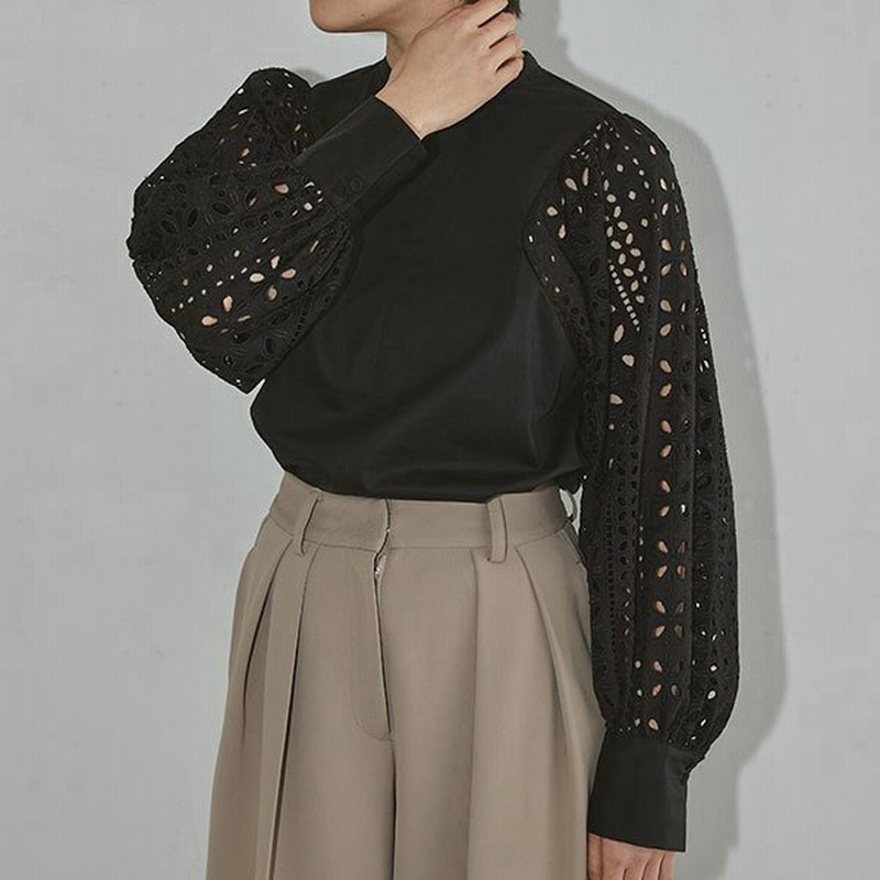 国内即発送 TODAYFUL レースニットシャツ BLK northstaracademies.com
