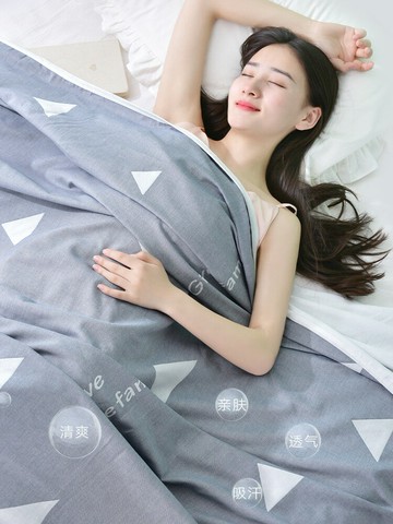 毛毛雨毛巾被夏季薄款純棉全棉紗布雙人空調毯辦公室夏涼被子蓋毯