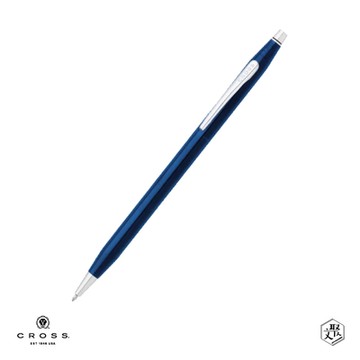 【CROSS】 Classic Century世紀 半透明藍色 PVD 原子筆 免費刻字 (原廠正貨)