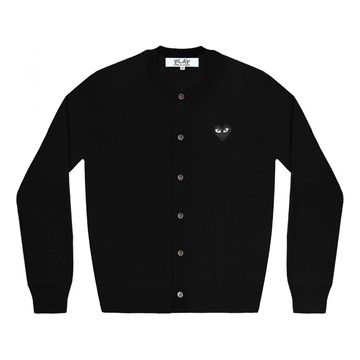 (WMNS) COMME des GARCONS PLAY Knit Cardigan Black Emblem 'Black'