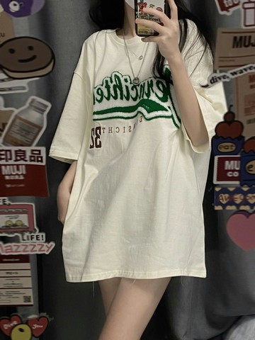 美式復古設計感小眾短袖t恤女夏季寬松韓版ins潮oversize半袖上衣