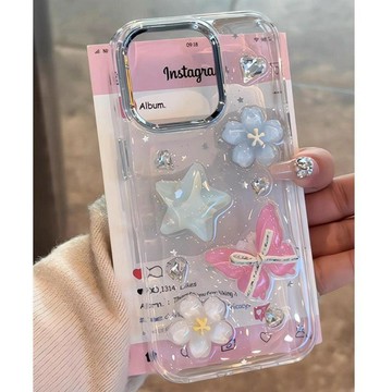 星花蝶影iPhone17air/pro保護套16/15/14輕奢xr/7/8防摔max手機殼