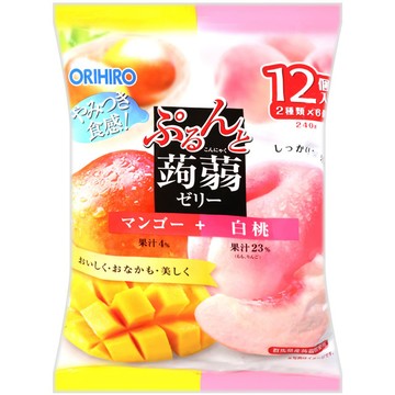 ORIHIRO 蒟蒻果凍-芒果&白桃 (240g)