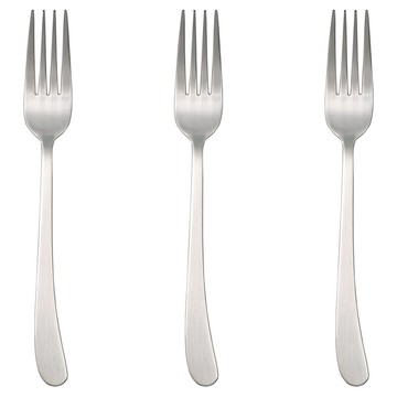 Raonnuri 波浪義大利麵叉  3個  銀色