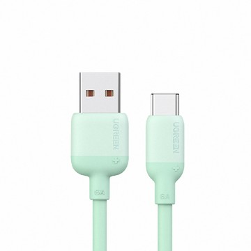 UGREEN USB-A 2.0 to USB-C 充電線/傳輸線 彩虹快充版 薄荷綠(1公尺)