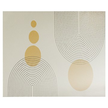 北歐風玄關PVC皮革地墊  挽清風 米色 + 黃色 + 黑色  1件  100 x 120cm