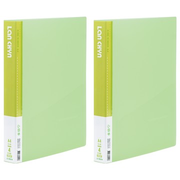 Lan CHYn 連勤牌文具 果凍色系圓型夾 4孔  綠色  2本