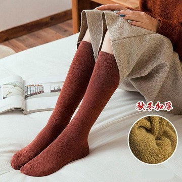 韓系加絨長筒襪🔥秋冬加厚保暖小腿襪 女生百搭高筒襪 搭靴日常長襪 修飾腿型過膝襪 冬季保暖長襪 秋冬保暖長筒襪