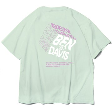 BEN DAVIS BDZL4-0004-12 RECYCLE COTTON PRINT TEE 抗菌防臭 女版 短T (淺綠色)
