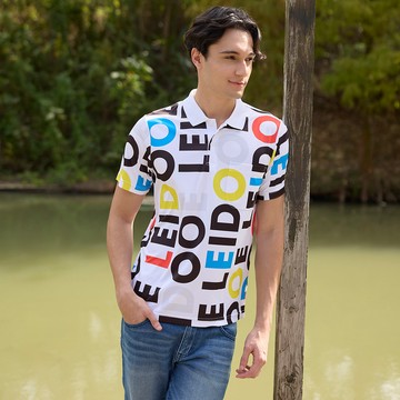 【LEIDOOE】logo元素細針雙面排汗男短POLO衫(96186)