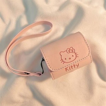 粉色kt貓適用AirPods pro2蘋果藍牙無線耳機套1/2/3代可愛皮套
