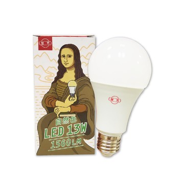 6入 旭光 LED 13W 4000K 自然光 E27 全電壓 球泡燈