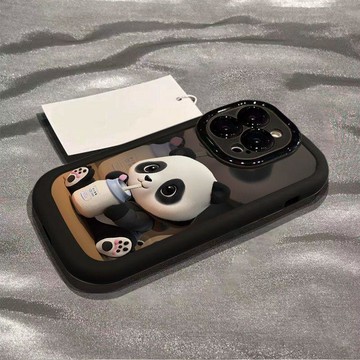 ✨限時特惠✨iPhone16promax手機殼蘋果15promax軟殼14Plus防摔13/12喝奶熊貓