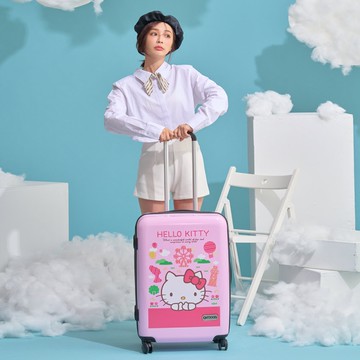 【OUTDOOR】Hello Kitty聯名款 20吋 台灣景點 登機箱/行李箱-粉紅色 ODKT21A19PK