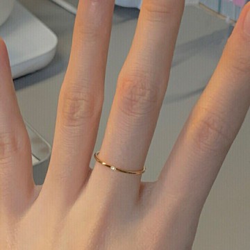極細百搭不掉色鋯石碎鉆日式戒指女簡約小眾輕奢ins風尾戒指環潮