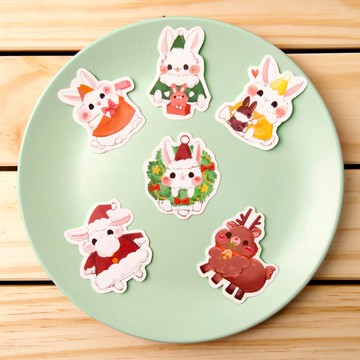 Xmas bunny 聖誕兔兔 貼紙包