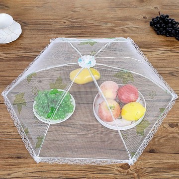 菜罩子 菜蓋 菜罩2024新款家用可折疊餐桌罩飯菜罩防蒼蠅剩菜罩食物罩子 OMZF