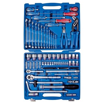 KING TONY 金統立 1/4+1/2DR. 97件組 KT7598MRC 多功能套筒扳手組  1/4DR. 綜合工具 + 1/2DR. 綜合工具 + 複合扳手組 + 起子組  1組