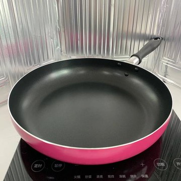 日本26cm玫紅煎鍋不粘鍋麥飯石平底鍋煎鍋家用超輕寶寶輔食煎蛋