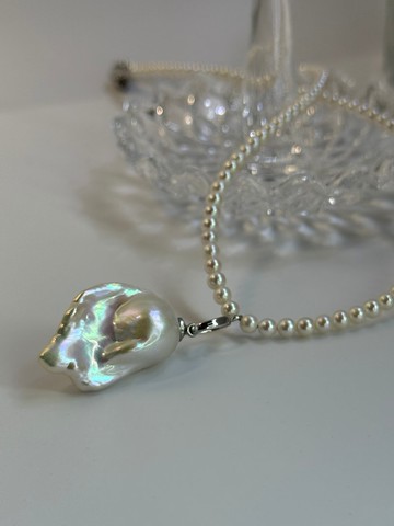 雪天使之翼 巴洛克珍珠頸鏈