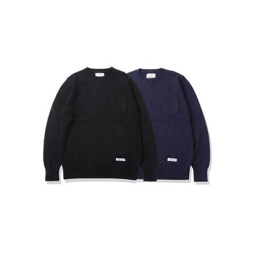 RADIUM  圓領日系原創潮牌針織衫線衣 口袋澳洲羊毛混紡毛衣