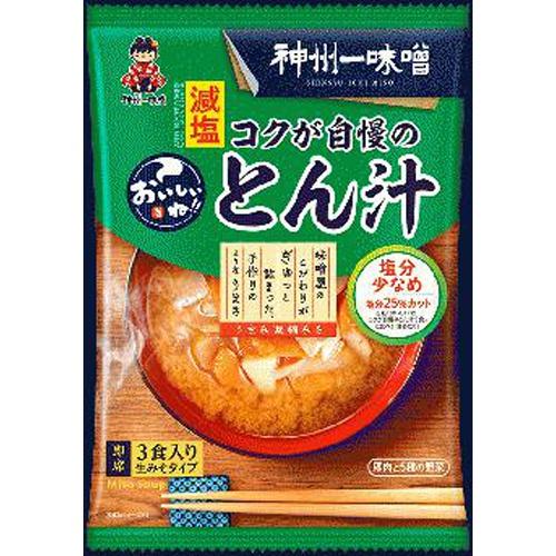 神州一 おいしいね!! コクが自慢のとん汁塩分少なめ 3食×12入