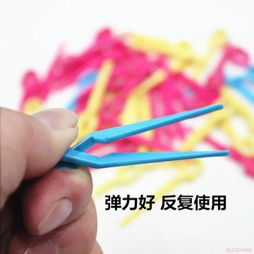 闆娘推薦🌈美髮定位燙夾子皮卡路紋理帶彈簧造型小夾盒裝冷燙交叉頭髮分區夾