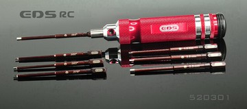 EDS 520301 公制/美制 六角 工具 套裝 七合一批芯 75mm 黑尾蓋