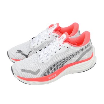 Puma 慢跑鞋 Velocity Nitro 3 Wn 女鞋 白 紅 氮氣中底 緩衝 路跑 運動鞋 377749-10
