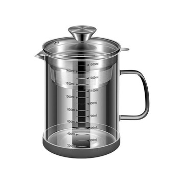 泡茶壺 豆漿過濾神器家用廚房果汁過濾壺大容量帶過濾網泡茶壺玻璃果汁壺