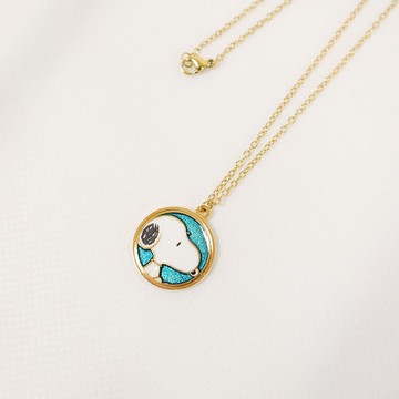 【卡片項鍊Card Necklace】史努比-圓墜款
