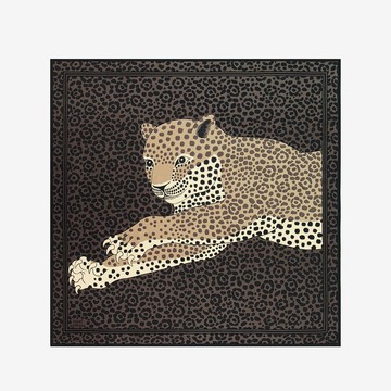 法國 INOUI EDITIONS-FELIS 真絲方巾65 - 棕