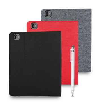 【LA124精湛布紋款】iPad Air 11吋 2024 平板保護皮套(內置筆槽)(附精細觸控筆)
