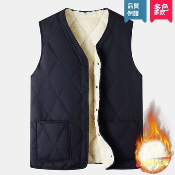 中老年人馬甲男女 加絨加厚 爸爸冬裝 羊羔絨背心 爺爺冬裝 保暖坎肩馬夾 加絨保暖保暖馬甲