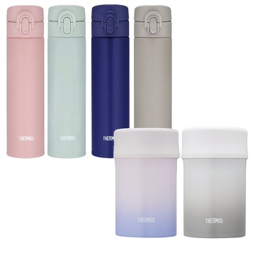 【THERMOS膳魔師】保溫瓶400ml+保溫食物燜燒罐500ml(JNI-403+JBN-502)
