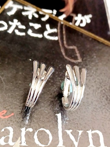 vintage jewelry  AVON 經典銀色三爪 夾式耳環