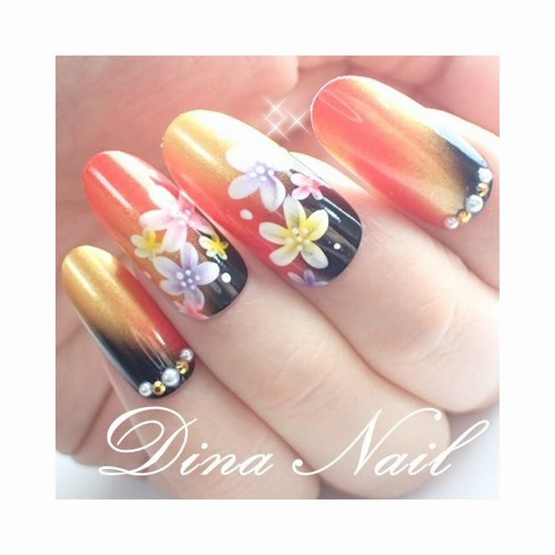 成人式赤金花柄 成人式 卒業式 着物 和装 和風 前撮り 七五三 付け爪 つけ爪 ネイルチップ 通販 Lineポイント最大0 5 Get Lineショッピング