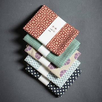 知舍正方形小茶巾 中式棉麻印花方巾 桌布抹布吸水養壺布茶具零配