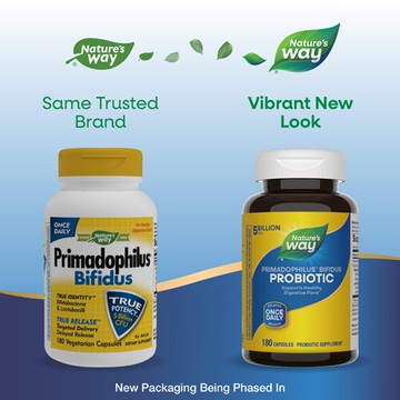 Nature's Way Primadophilus Bifidus 5 billion CFU - 180 Vegetarian Capsules