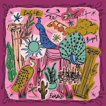 Daniel Wong 雀躍 天絲絲巾(淺珊瑚粉)