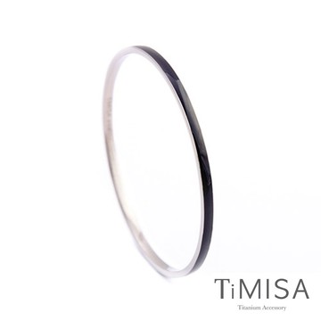 『TiMISA』《活力漾彩-黑》純鈦手環