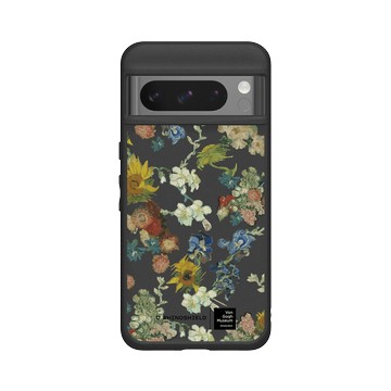 Pixel 8 Pro SolidSuit 黑 - Van Gogh Museum - Vincent 的花朵-50週年紀念款 透明