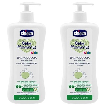 Chicco Kids寶貝桃果萃取沐浴露 自然果香 0歲以上適用  500ml  2瓶