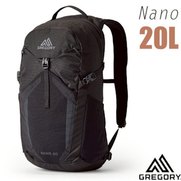 【GREGORY】NANO 20L 多功能休閒後背包.雙肩背包.通勤上學書包_153058-9974 光學黑