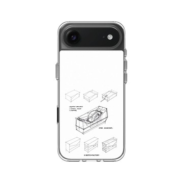iPhone Air Clear Case（相機按鈕） 透明 - Sketch Factory - 辦公室小物素描