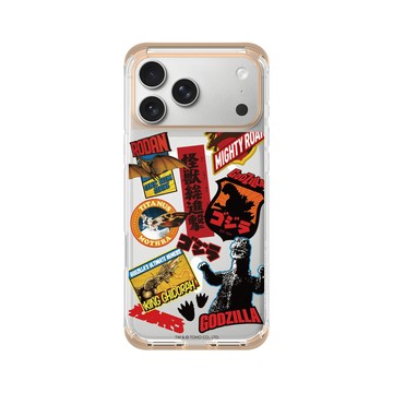 iPhone 17 Pro Max ClearX (MagSafe 兼容) 暖透橘 - 哥吉拉 Godzilla - 多彩怪獸圖鑑